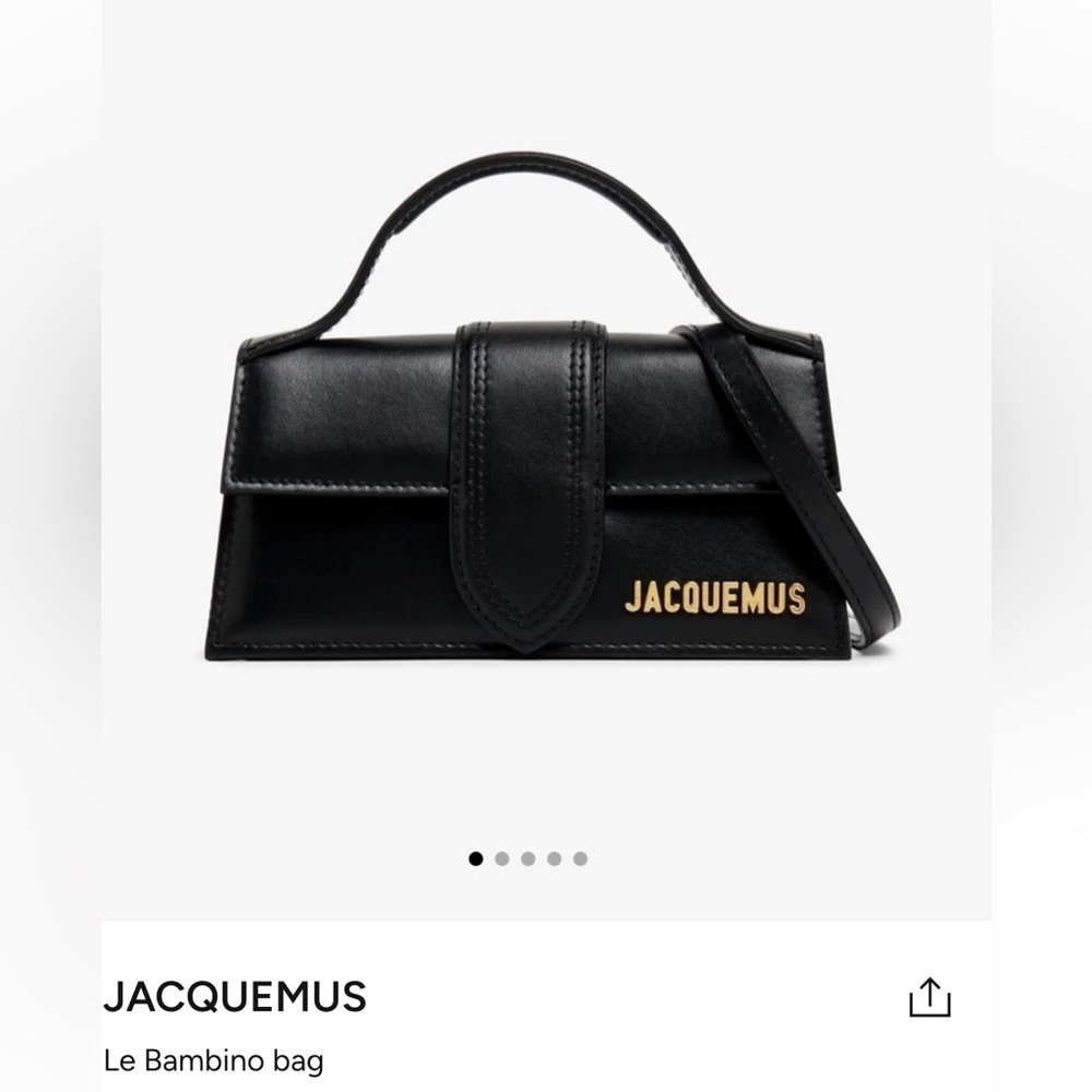 Jacquemus Le Bambino Mini Bag in Black and Gold